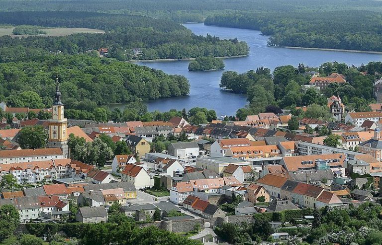 Luftbild von Templin, der PEFC-Waldhauptstadt 2024.